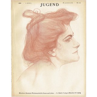 ドイツのイラスト文芸雑誌JUGEND（ユーゲント）アールヌーヴォー  1899-4-1 NR.14  0117