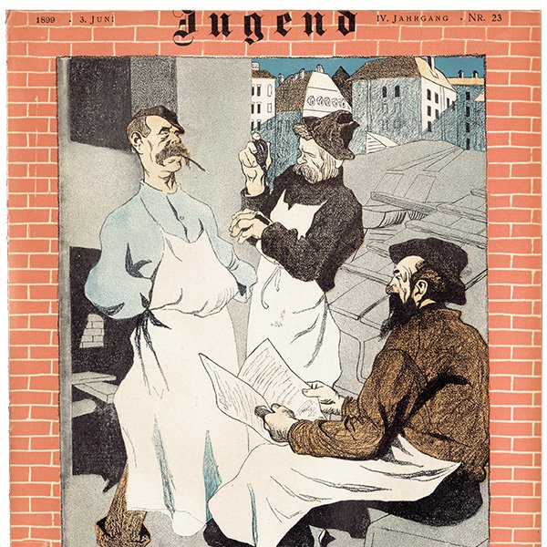 ドイツのイラスト文芸雑誌JUGEND（ユーゲント）アールヌーヴォー  1899-6-3 NR.23  0126