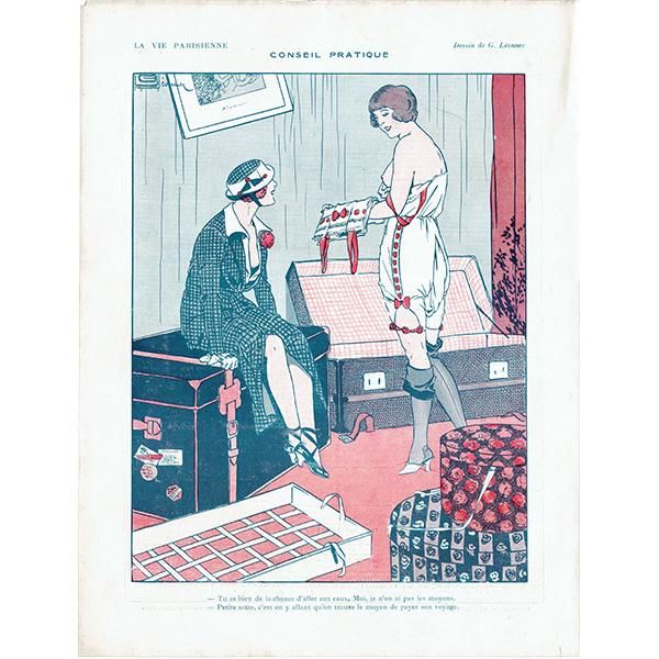 【メール便不可】 フランスの雑誌挿絵 1913年 PARISIENNE～より VIE ～LA その他