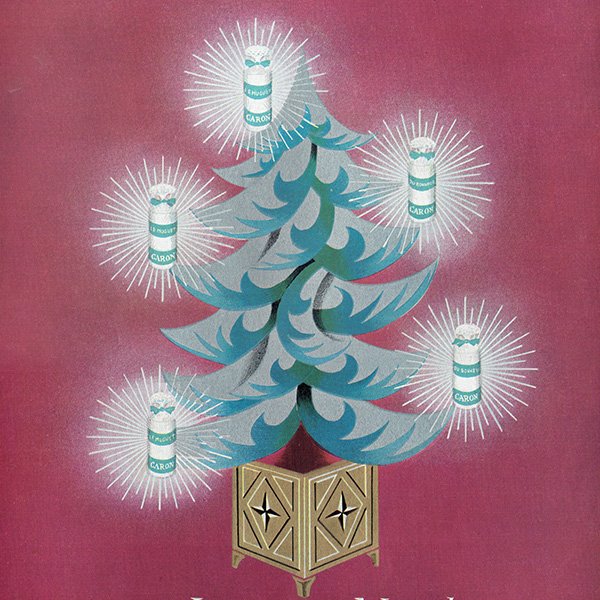 フランス ヴィンテージ広告 / CARON キャロン 香水 クリスマス（ヴィンテージ広告）1954年 0310