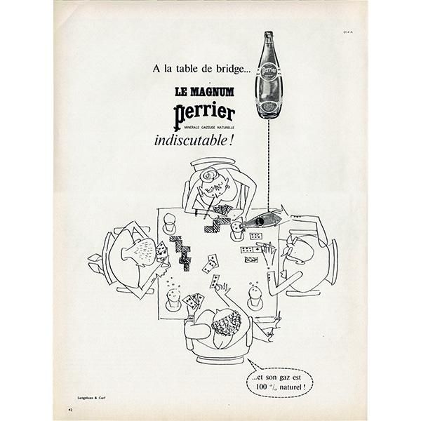 Perrier (ペリエ) フランスの古い広告（ヴィンテージ広告） 1961