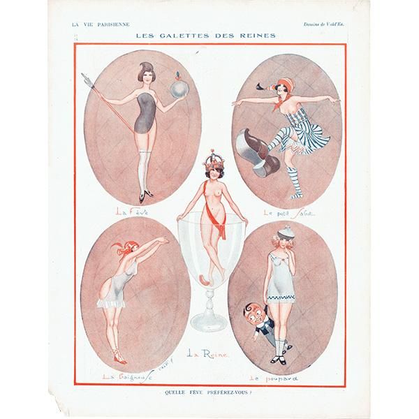 訳あり商品 1924年 フランスの雑誌挿絵 ～LA PARISIENNE～より（Vald'Es VIE その他