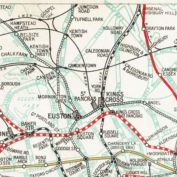 1930年代 ロンドン 地下鉄 ヴィンテージマップ（地図