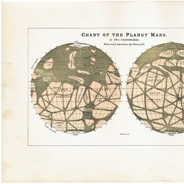 ŷʸء ο Chart of the Planet Mars  1890ǯ ꥹ ƥ ץ | 0067