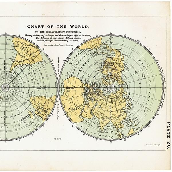即決アンティーク彩色中国地図、天文暦学書、星図、江戸期中国