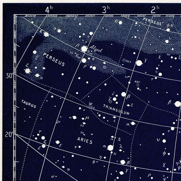 天文学】 天体図 アンドロメダ座、ペガサス座、牡羊座、うお座など 1890年 イギリス 天文学】 天体図 アンドロメダ座、ペガサス座、牡羊座、うお座など 1890年 イギリス