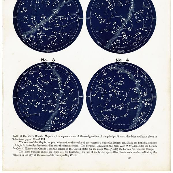 天文学】 天体図 北半球 星座マップ Map for the Northern 天文学】 天体図 北半球 星座マップ Map for the Northern