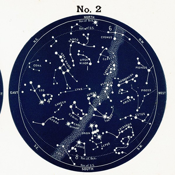 ŷʸء ŷο Ⱦ ¥ޥå Map for the Northern Hemisphere No.1No.4  1890ǯ ꥹ ƥ ץ | 0094