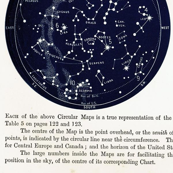 ŷʸء ŷο Ⱦ ¥ޥå Map for the Northern Hemisphere No.5No.8  1890ǯ ꥹ ƥ ץ | 0095