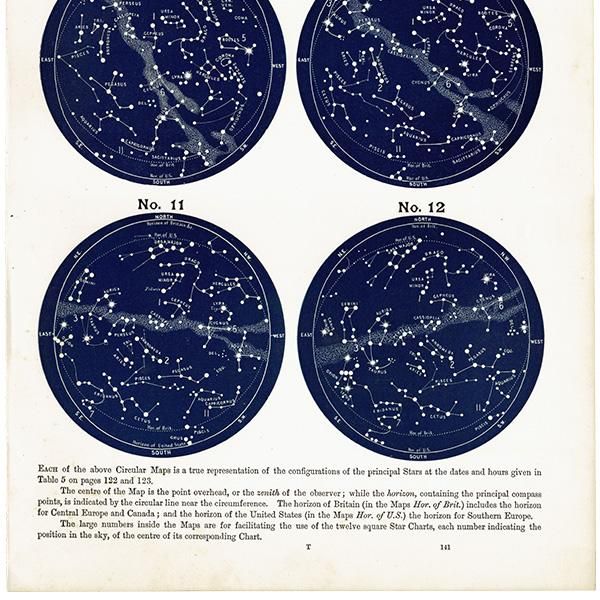 ŷʸء ŷο Ⱦ ¥ޥå Map for the Northern Hemisphere No.9No.12  1890ǯ ꥹ ƥ ץ | 0096