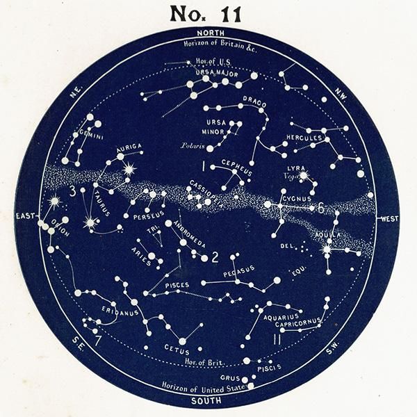 ŷʸء ŷο Ⱦ ¥ޥå Map for the Northern Hemisphere No.9No.12  1890ǯ ꥹ ƥ ץ | 0096