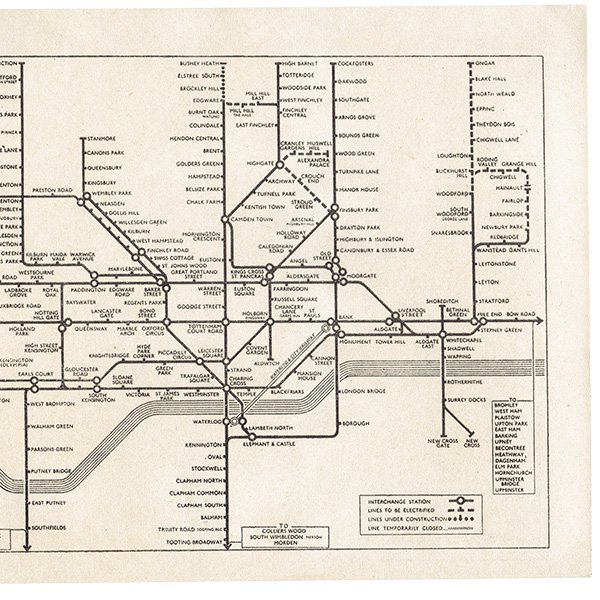 ロンドン地下鉄 / TUBE（チューブ） ヴィンテージマップ 1930年代