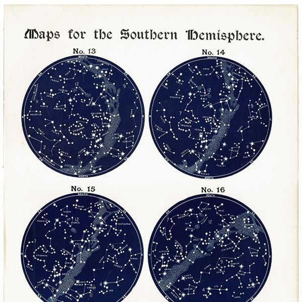 ŷʸء ŷο Ⱦ ¥ޥå Map for the Southern Hemisphere No.13No.16  1890ǯ ꥹ ƥ ץ | 0097