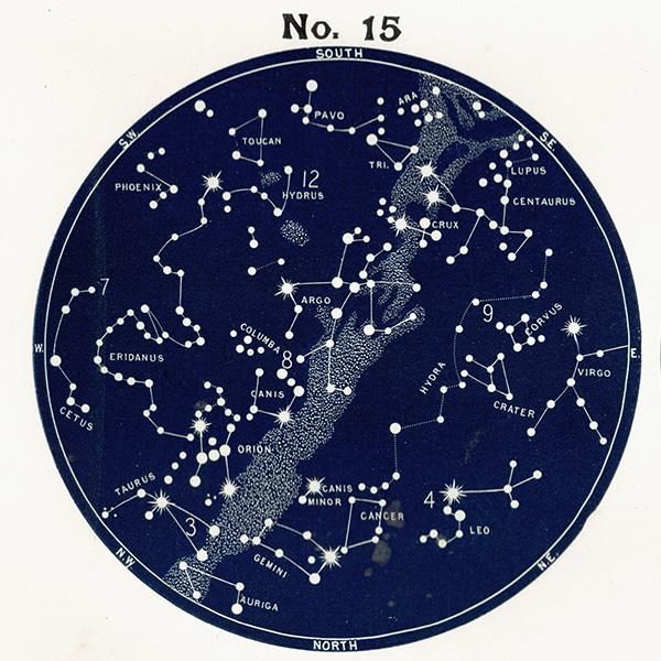 ŷʸء ŷο Ⱦ ¥ޥå Map for the Southern Hemisphere No.13No.16  1890ǯ ꥹ ƥ ץ | 0097