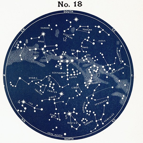 ŷʸء ŷο Ⱦ ¥ޥå Map for the Southern Hemisphere No.17No.20  1890ǯ ꥹ ƥ ץ | 0098