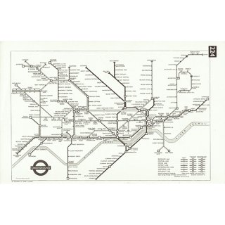 ロンドン地下鉄（Underground） / TUBE（チューブ） ヴィンテージマップ 1950年代 イギリス | 050