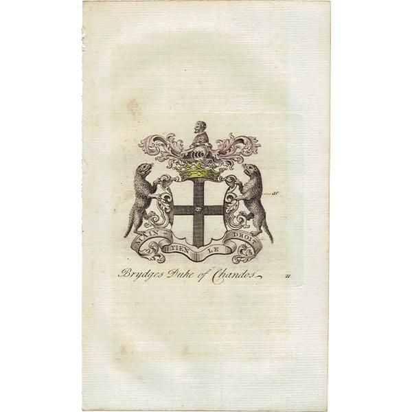『1年保証』 英国貴族の紋章 「Brydges インダストリアル Chandos」 of Duke 画集