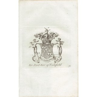英国貴族の紋章 「Ker Earl Ker of Wakefield」 インダストリアル イギリス アンティーク プリント 1779年  |  1114