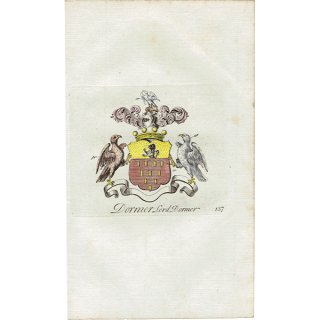 英国貴族の紋章 「Dormer Lord Dormer」 インダストリアル イギリス アンティーク プリント 1779年  |  1119