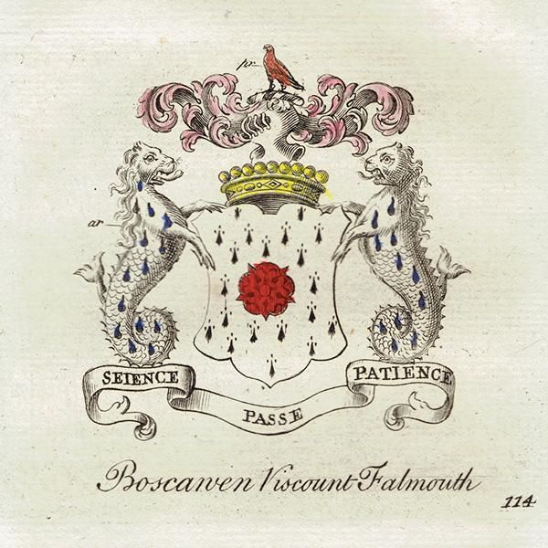 英国貴族の紋章 「Boscanven Viscount Falmouth