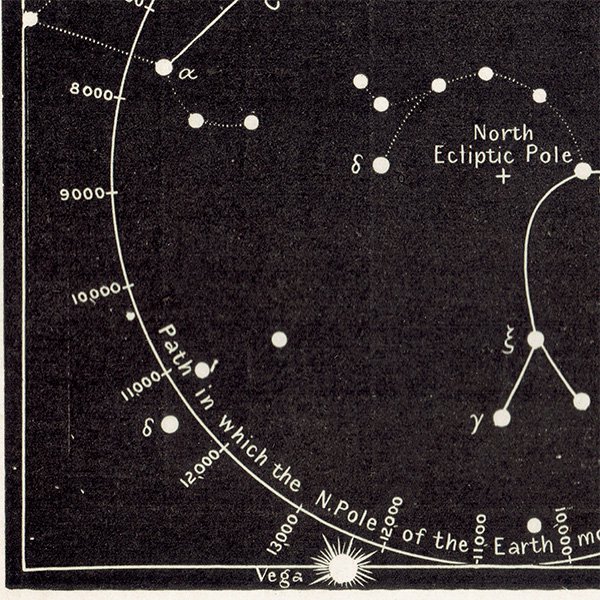 天文学 歳差運動の図 年 イギリス アンティーク プリント