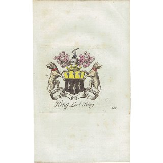 英国貴族の紋章 「King Lord King」 インダストリアル イギリス アンティーク プリント 1779年  |  1140