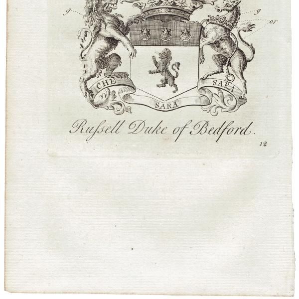 英国貴族の紋章 「Russell Duke of Bedford（ベッドフォード公爵