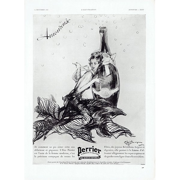 Perrier (ペリエ) フランスの古い広告（ヴィンテージ広告） 1935年 0324<img class='new_mark_img2' src='https://img.shop-pro.jp/img/new/icons5.gif' style='border:none;display:inline;margin:0px;padding:0px;width:auto;' />