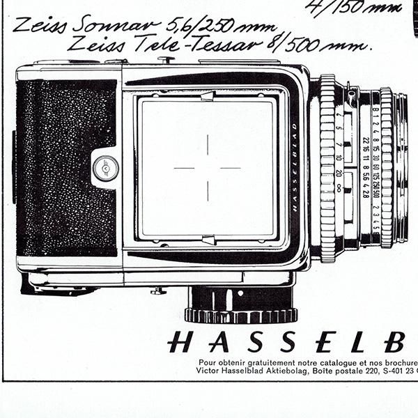 HASSELBLAD（ハッセルブラッド） フランスの古いカメラの広告