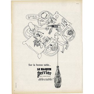 Perrier (ペリエ) フランスの古い広告（ヴィンテージ広告） 1962年 0344