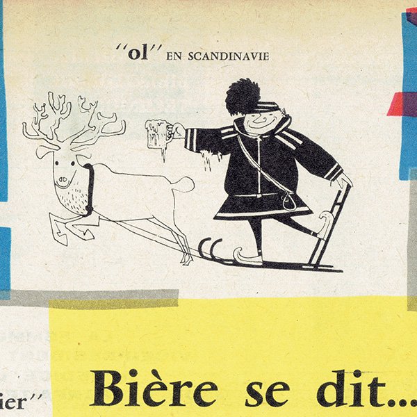 Kronenbourg（クローネンブルグ）ビール フランスの古い広告（ヴィンテージ広告） 1959年 0347