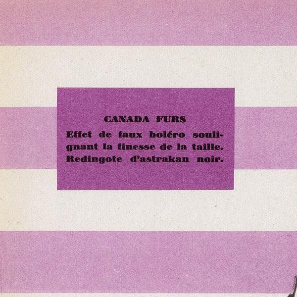 HERMES（エルメス）と CANADA FURS フランスの古い広告