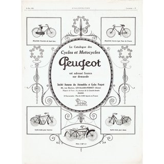 PEUGEOT（プジョー）1924年 自転車（ツールドフランスタイプなど）・バイクのヴィンテージ広告 0174