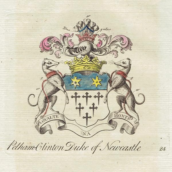 英国貴族の紋章 「Pelham Clinton Duke of Newcastle 英国貴族の紋章 「Pelham Clinton Duke of Newcastle