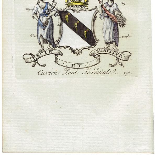 英国貴族の紋章 「Curzon Lord Scarsdale（スカーズデール卿