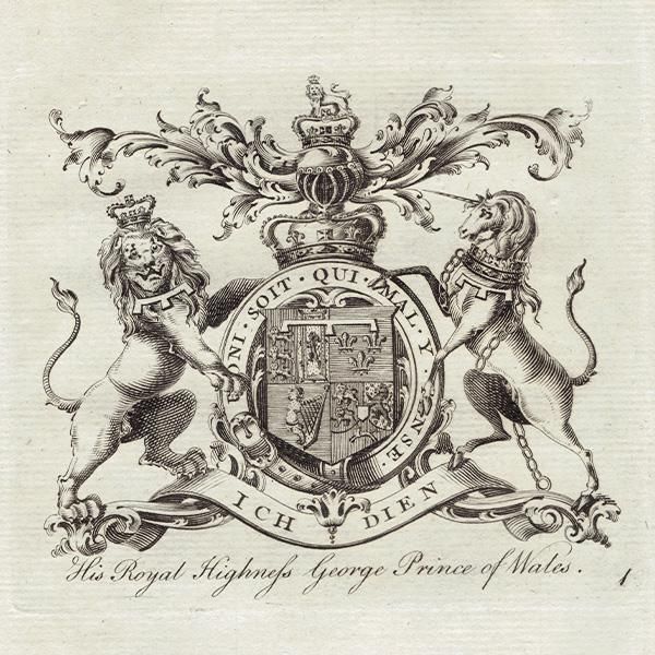 英国貴族の紋章 「His Royal Highness George Prince of Wales 英国貴族の紋章 「His Royal Highness George Prince of Wales