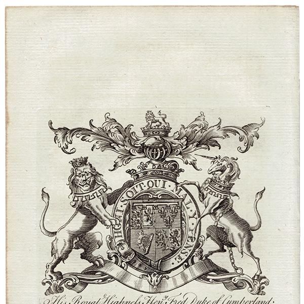 ѹ² His royal highness Henry Fred Duke of CumberlandʥСɸߡˡ   ƥ ץ 1779ǯ  |  1190