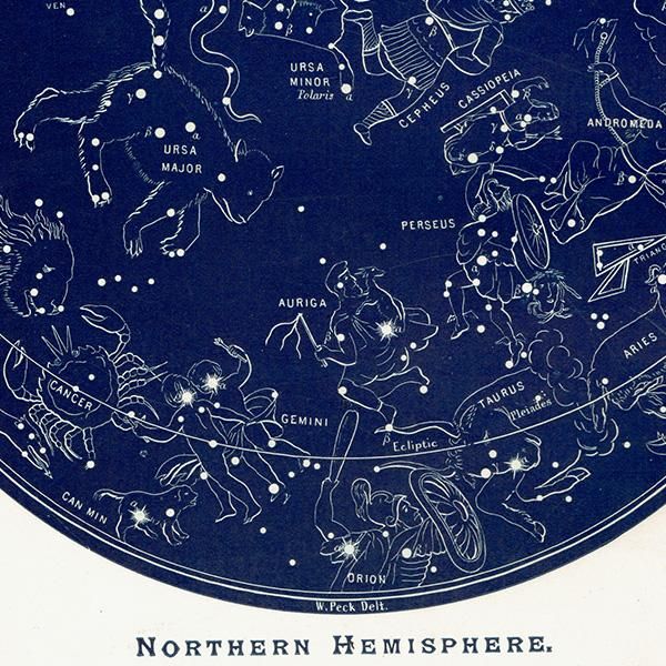 ŷʸء The Old Constellation FiguresʸŤ¤οޡ 1890ǯ ꥹ ƥ ץ | 0100-1