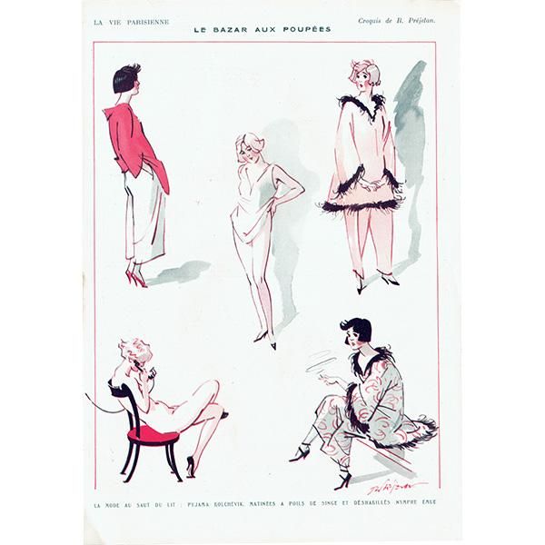 ファッションの フランスの雑誌挿絵 PARISIENNE～より（René VIE ～LA 1922年 その他