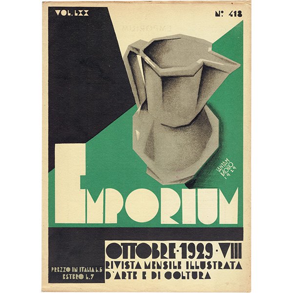 アールデコ イタリアの古い雑誌のカバーアート （表紙） エスプレッソ 1929年 0353