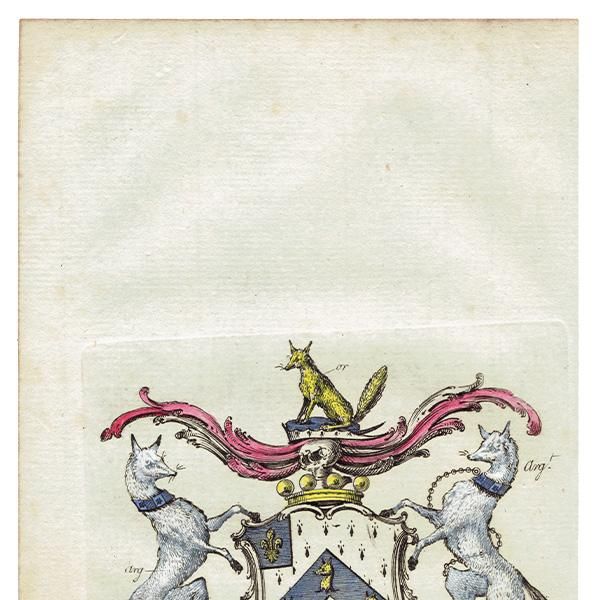 英国貴族の紋章 「Fox, Lord Holland（ホランド卿）」   アンティーク プリント 1779年  |  1194