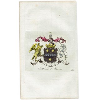 英国貴族の紋章 「Pitt Lord Rivers（リバース卿）」   アンティーク プリント 1779年  |  1204