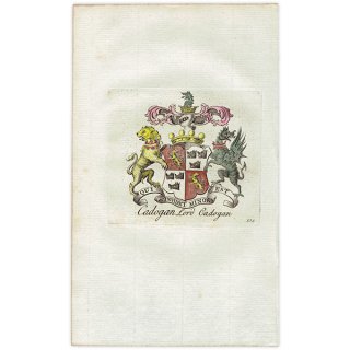 英国貴族の紋章 「Cadogan Lord Cadogan（カドガン卿）」   アンティーク プリント 1779年  |  1205