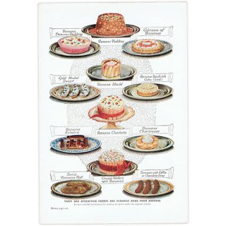 バナナのスイーツ / ケーキ、エクレア、プディングなど イギリス アンティーク 1930年代 1005