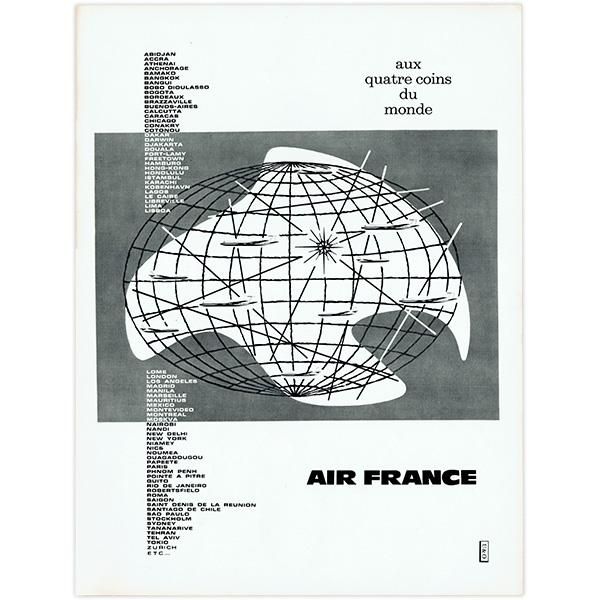 Air France エールフランス 1961年 モノクロ ヴィンテージ広告 0176