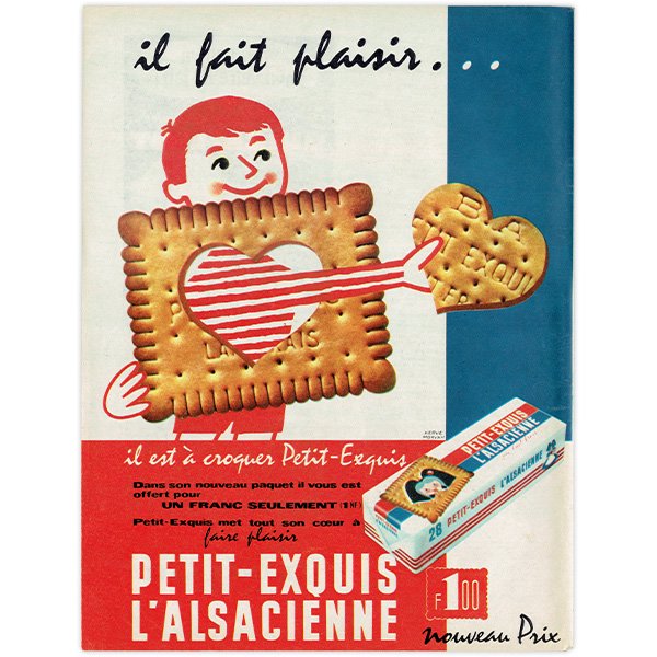 L'ALSACIENNE / ビスケット 1959年 フランスのヴィンテージ広告