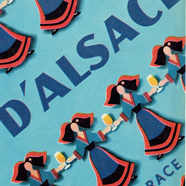 BIÈRES D'ALSACE アルザス ビールのヴィンテージ広告 1958年  0374