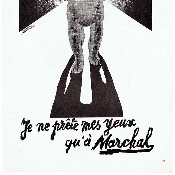 MARCHAL（マーシャル）黒猫 1929年 フランスの古い広告（ヴィンテージ広告）  0375