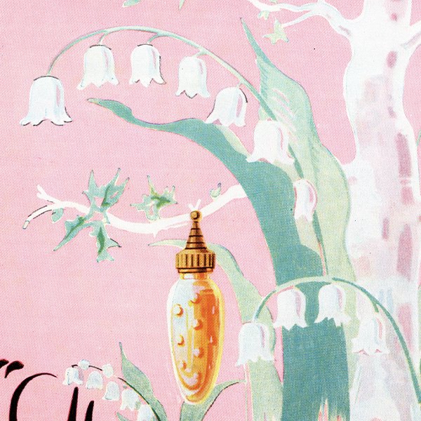 フランス ヴィンテージ広告 / CARON キャロン 香水 スズラン ミュゲ（ヴィンテージ広告）1954年 0383