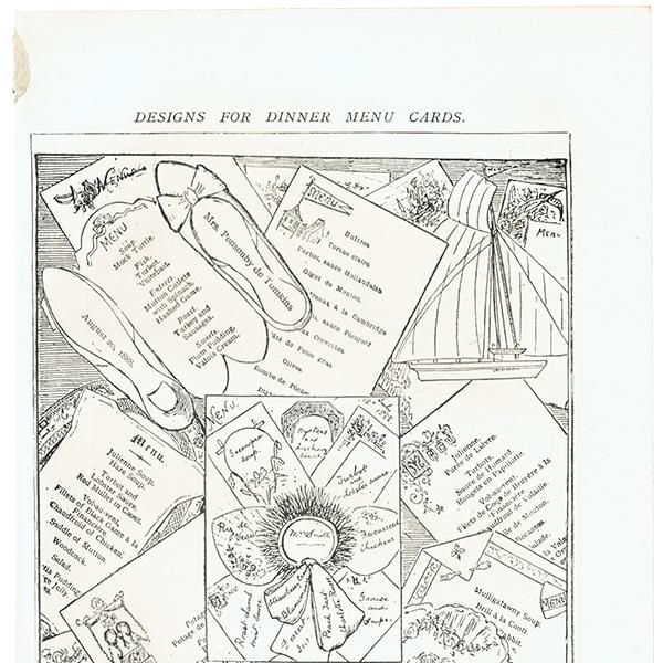 ߥӡȥβܤ ˥塼ɡDESIGNS FOR DINNER MENU CARDS 1905ǯ ꥹƥץ  0107